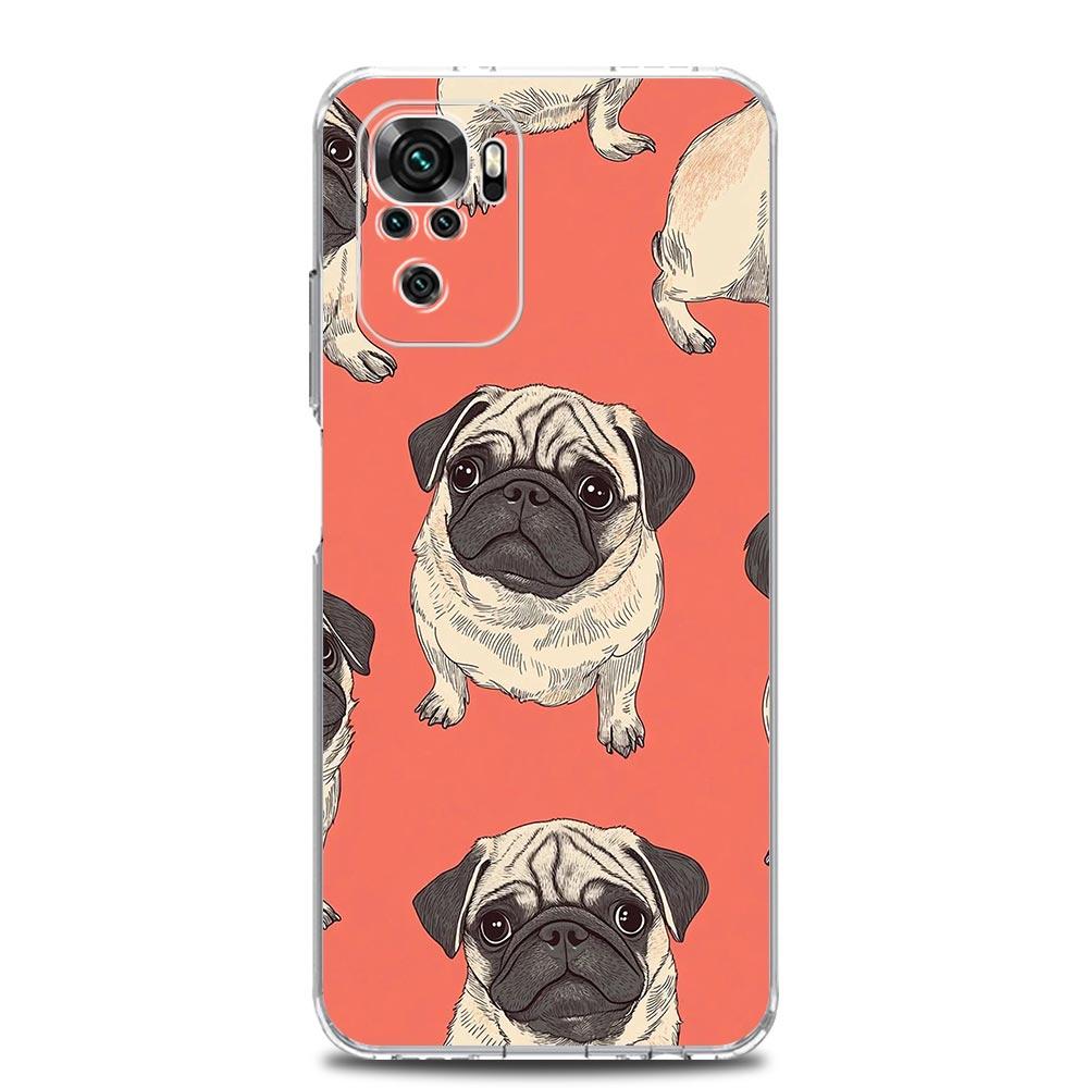 

Phone Case For Xiaomi Redmi Note 14 13 12 4G 9S 9 10 11 Pro Plus 5G 14C 13C 12C 10C 9A Soft TPU Cover Animal Black Pug close up Redmi Note 14 5G