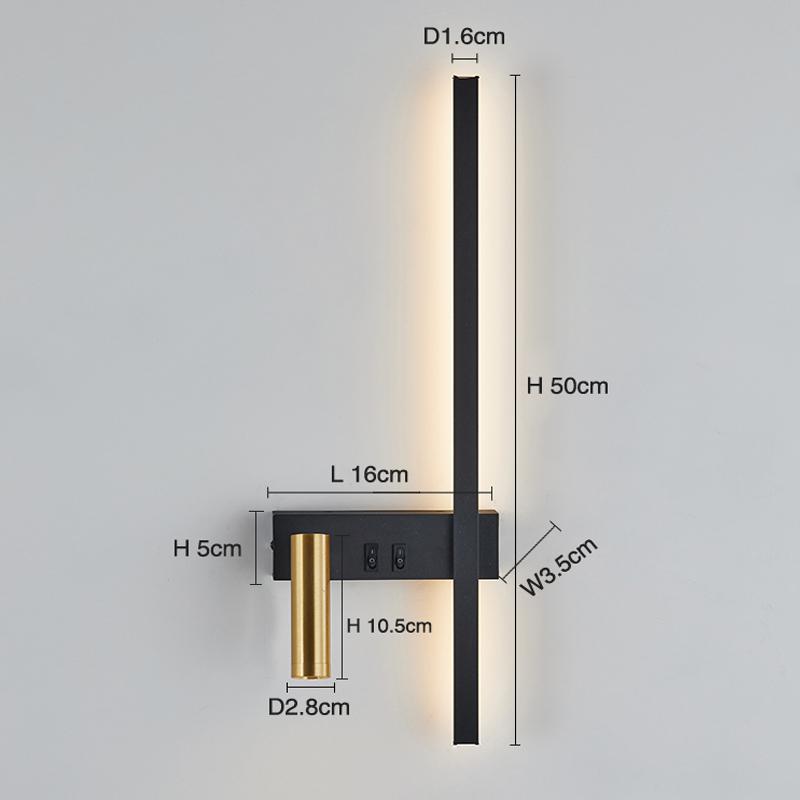 Nordic Led Wall Lamp Interior Lighting Fixture for Home Tv Bedside Living Room Corridor Decoration Modern Wall Light Sconces