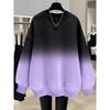 Women S Gradient Tie Dye Loose Fit Thin Sweatshirt