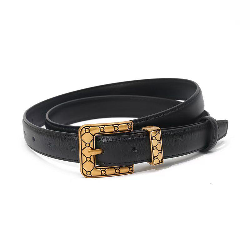 Genuine Leather Women's Decorative Waist Chain Belt for Jeans