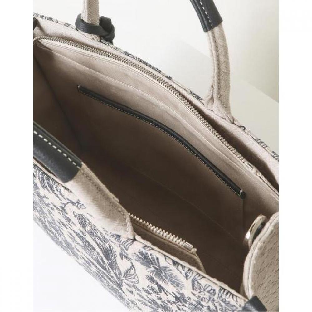 Daks Navy Flower Embroidery Jacquard Large Tote Bag Dcba2e655n2