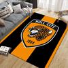 Hull City Art Flannel Printed Carpet, Home Sofa Decoration for Living Room & Bedroom, Non‑Slip Play Flannel Floor Mat for Game Room