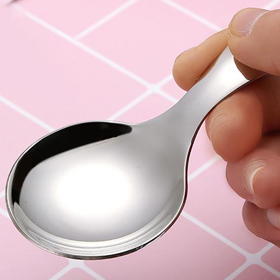 Nerezová lžíce na zmrzlinu s krátkou rukojetí, cukr, sůl, koření, naběračka