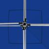 Profi Party Tent Foldable with Walls Aluminum 2*2 M Blue