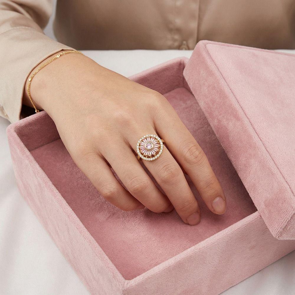 Rotating Design Rotating Ring Female Ring Anxiety Knuckle Jewelry Zircon Ring  Anti Anxiety