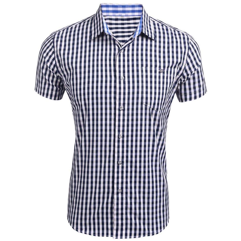 Men Casual Short Sleeve Lapel Collar Plus Size Slim Printed 3D Summer