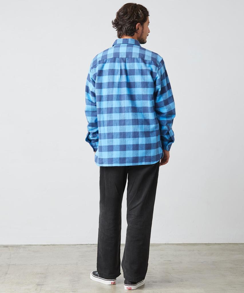 Shammy Kariert Japanische Passform L Blue Ridge Blau 1000194919 [LL Bean] Herrenhemd,