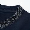 Northern Deer 100% Mulberry Silk Rhinestone Knit Women's Short Sleeve
