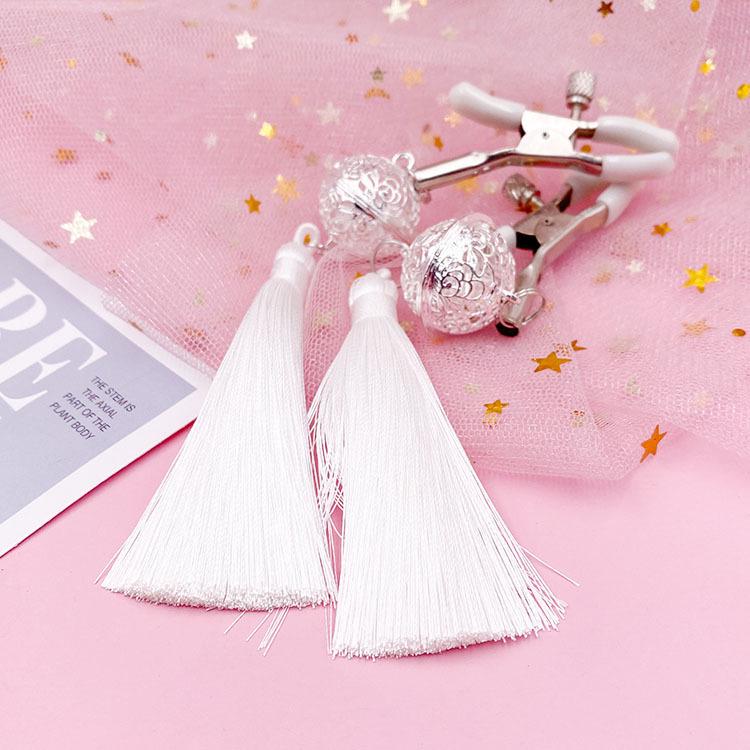 Tassel Palace: Wearable Nipple Clamps with Charms - Erotic SM Accessories for Women