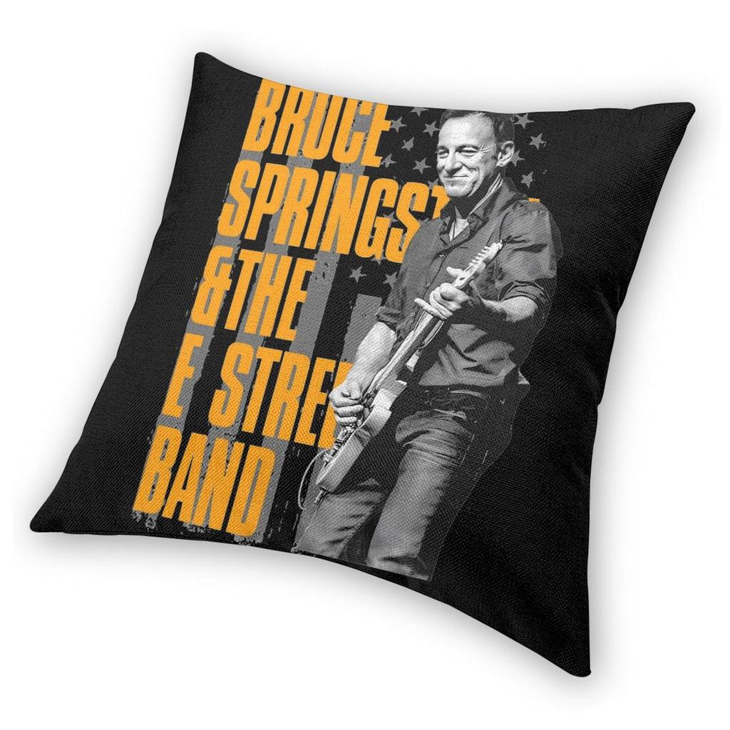 Bruce Springsteens Pillowcase Printing Fabric Cushion Cover Decoration E Street Band Throw Pillow Case Cover Home Zippered