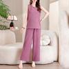Summer Women's 2 Piece Set Plus Size Elegant Casual Linen Pants Sets