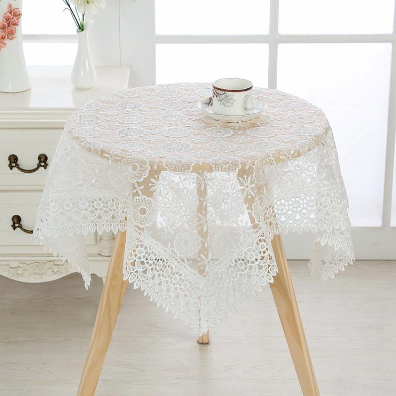 Lace Table Cloth Retro Embroidery Reception Tablecloths Decoration Party Valentine's Day Table Clothscountryside Wedding Holiday Round Table Fabric