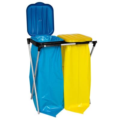 Support de sac poubelle 120L pour séparer 2 types de déchets