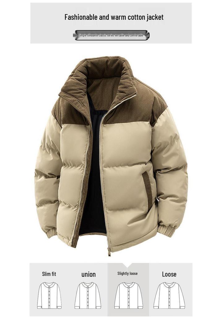 Unisex European-Size Hooded Winter Cotton Jacket - Windproof, Thick, Casual & Trendy