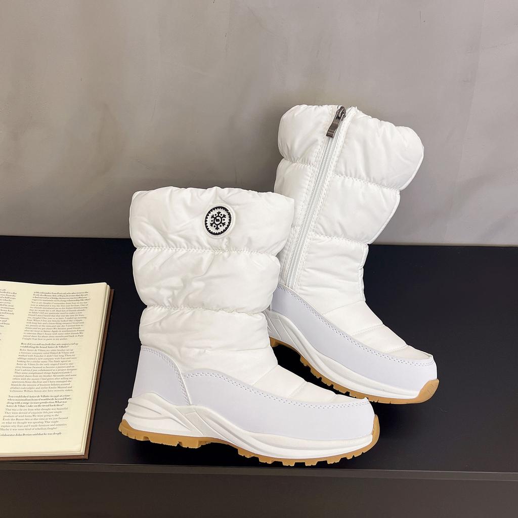 Support Customized Snow Boots, Velvet Large Size Medium Tube Warm Outdoor Snow Cotton