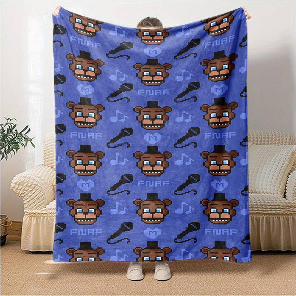1Pc Five Nights Freddy'S Blanket For Couch Bed Plush Cozy Fuzzy Blanket Super Soft Warm Blankets For Fall And Winter 0918218