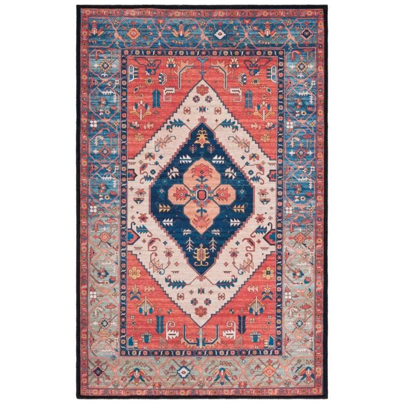 Washable Rug Vintage Rug Indoor Floor Distressed Carpet Accent Rug Lightweight Kitchen Bathroom Living Room Bedroom Dining Room