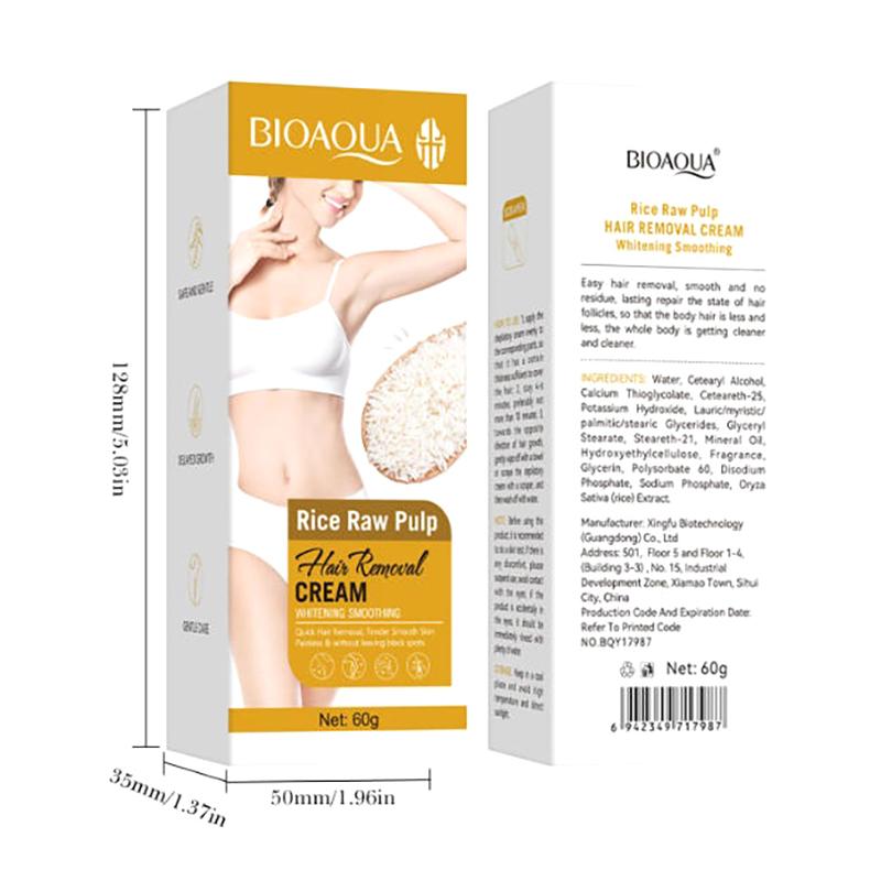 Bioaqua Rice Puree Soothing Hair Removal Cream Gentle Non Irritating For Underarm Leg Arm Body Hair Remove Whitening Creams
