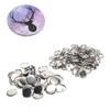 100 Set Pin Back Button Parts Sturdy Metal Plastic Rustproof Smoothing Button Making Supplies for Badge  