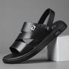 2024 Summer Men's Genuine Leather Two-Way Casual Beach Sandals Soft Cowhide