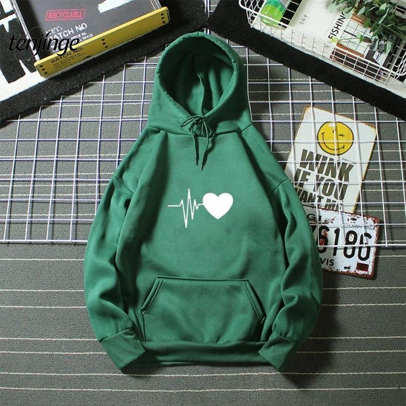 Loose Oversized Hooded Sweatshirt for Women, Wool Printed Sweatshirt, Comfortable Casual Streetwear, Fashionable