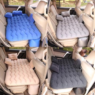 Colchón inflable para coche, cama inflable flocada, cojín de escape trasero para coche