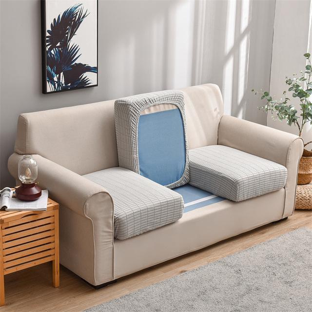 Jacquard Elastic Sofa Seat Cushion Covers Furniture Protector For Pets Kids Stretch Removable Sofa Cushion Slipcover Anti -Dirty