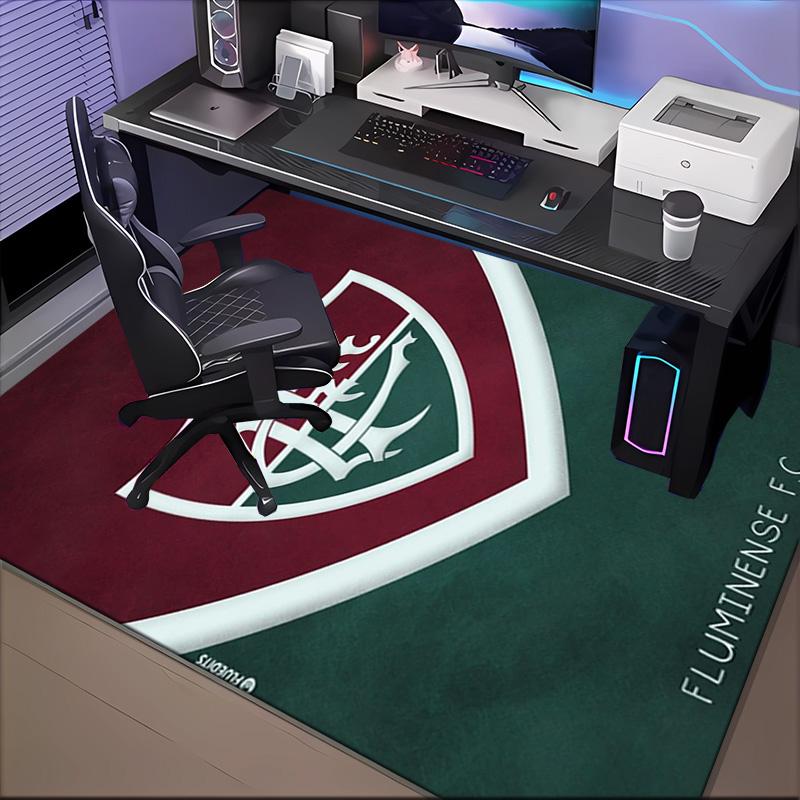 Soccer Club Emblem Design Printed Office Carpet Chair Cushion Entryway Rug, Rugs for Living Room, Bedroom Christmas gifts