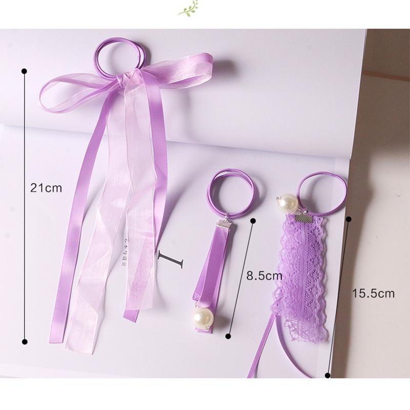 I LOVE DAD 10 Teile/satz Spitze Kinder Elastische Haar Bands Für Mädchen Bögen Crown Haar Seile Kinder