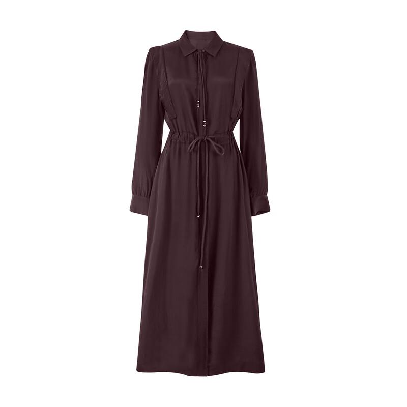 Iveni Women s Elegant Drawstring Slim Long Dress ACOQ119 M