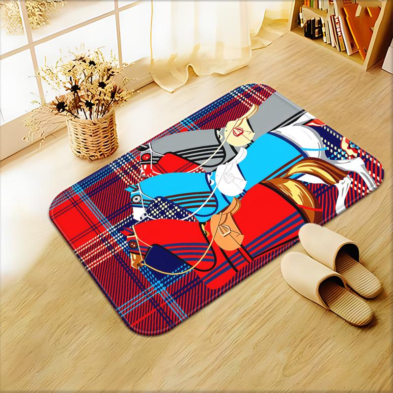 Bohemian Pony Print Rug Animal Pattern Non-Slip Carpet for Living Room Kids Bedroom Modern Home decorations Mat Baby Play Mat