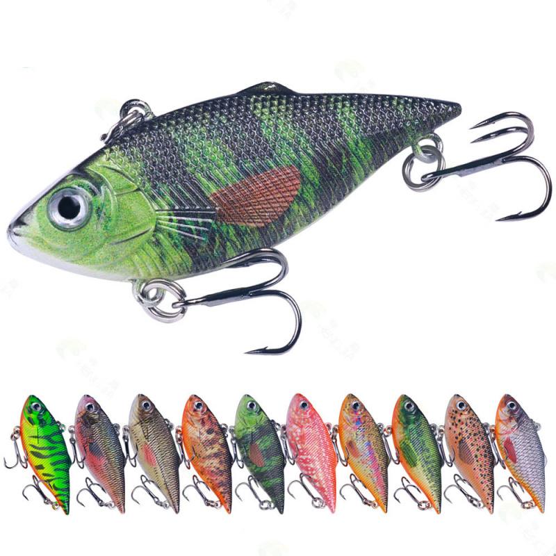 10PCS 6.4CM-8GPaintedVIBNew Model of Artificial Lure Bait, Sinking typevibArtificial Bait Fishing Gear Set