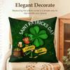 Classic Saint Patrick Day Cushion Cover Cool Natural Linen Cushion Cover DoubleSided Print Breathable Sofa Home Decor