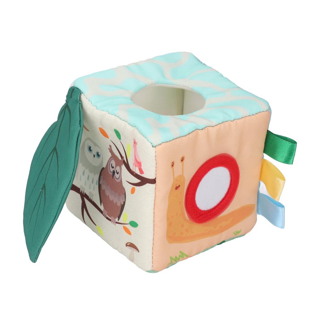 Baby Tissue Box Toy Soft Early Learning Hand Eye Coordination Colorful Skin Friendly Infants
