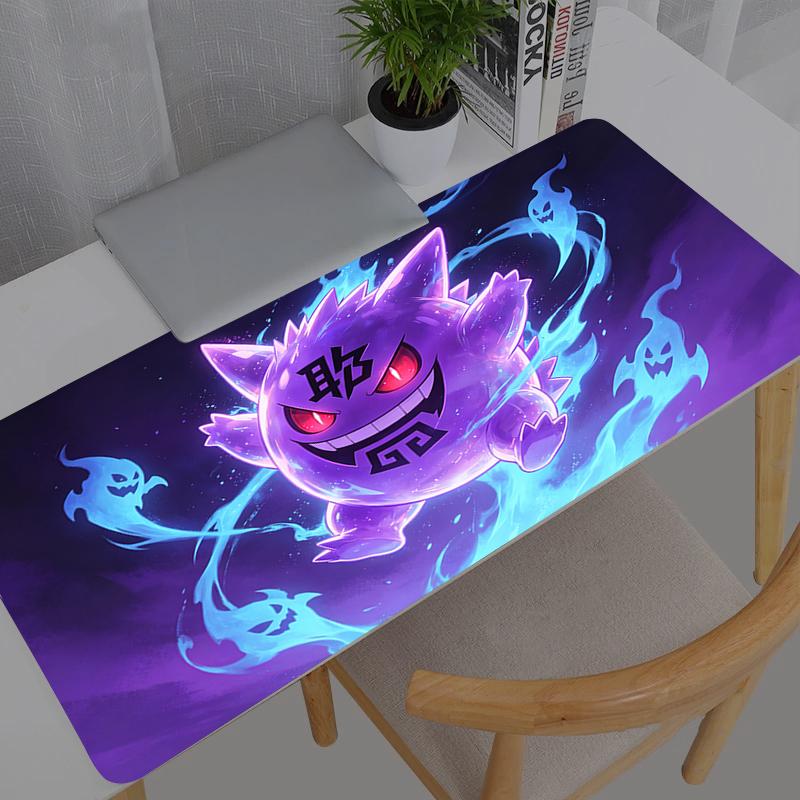 Large Mouse Pad Pc Speed For esports Players Pokemon Pikachu Gengar x Laptop Computer Keyboard Desk Mat Xxl Mousepad