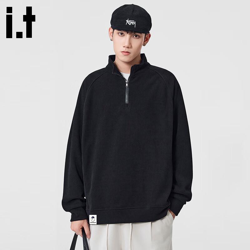 

:CHOCOOLATEit Men s Loose Fit Half-Zip Sweatshirt M