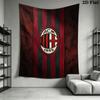 Ac Milan Crest Emblem Threepiece Set 1 Duvet Cover 2 Pillowcase Without Core Soft And Comfortable Christmas Birthday Gift