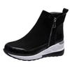 New Large Size 43 Ankle Boots Women's Winter Heightening Short Boots Women's Wedge Heel Snow Boots Thick-soled Cotton Shoes