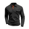 Men Breathable Moisture Long Sleeve Solid Color Performance  Business Dress Shirts