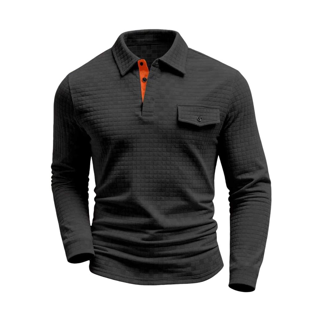 Men Breathable Moisture Long Sleeve Solid Color Performance  Business Dress Shirts