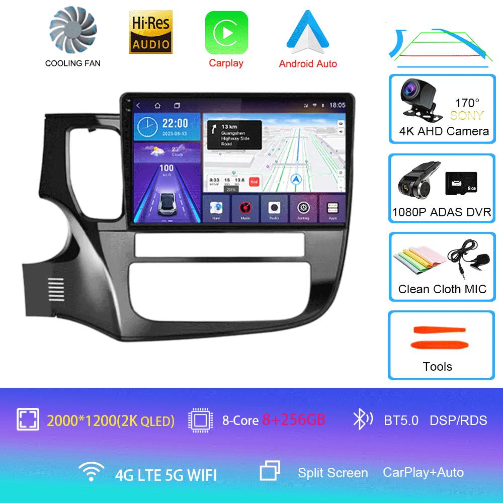 Android14 Carplay Auto Car Radio For Mitsubishi Outlander 3 GF0W GG0W 2012-2018 Multimedia GPS Video Player Stereo 2din Head