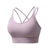 Color Block Criss Cross Back Women Push Up Sports Bra For Yoga Running Fitness