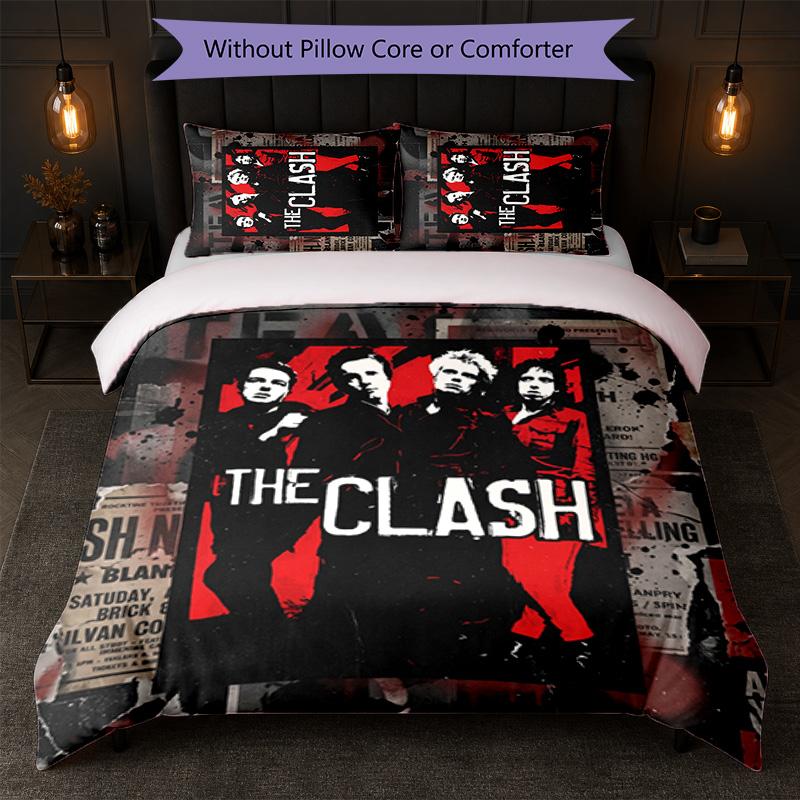 The Clash Print 3Pcs Bedding Set Duvet Cover With Two Pillowcases Soft Bed Linen For Household Bedroom