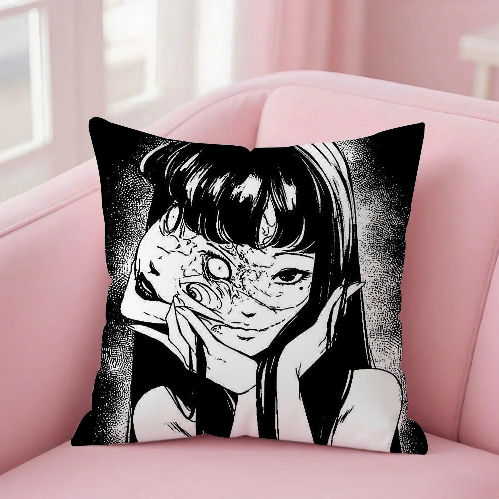 J-Junji I-Ito Terror Manga Tomie Kissenbezug Quadratisches Sofa Mit Für Muster Bequeme Kissenbezug