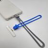 1Pcs 2In1 Silicone Mobile Phone Wrist Straps Short Lanyard Soft Hanging Cord With Stainless Steel Metal Tether Tab Gasket