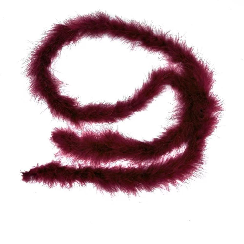 

Пушистый плюшевый пояс с кисточками для джинсов, декор из перьев индейки, поясные аксессуары вино красного