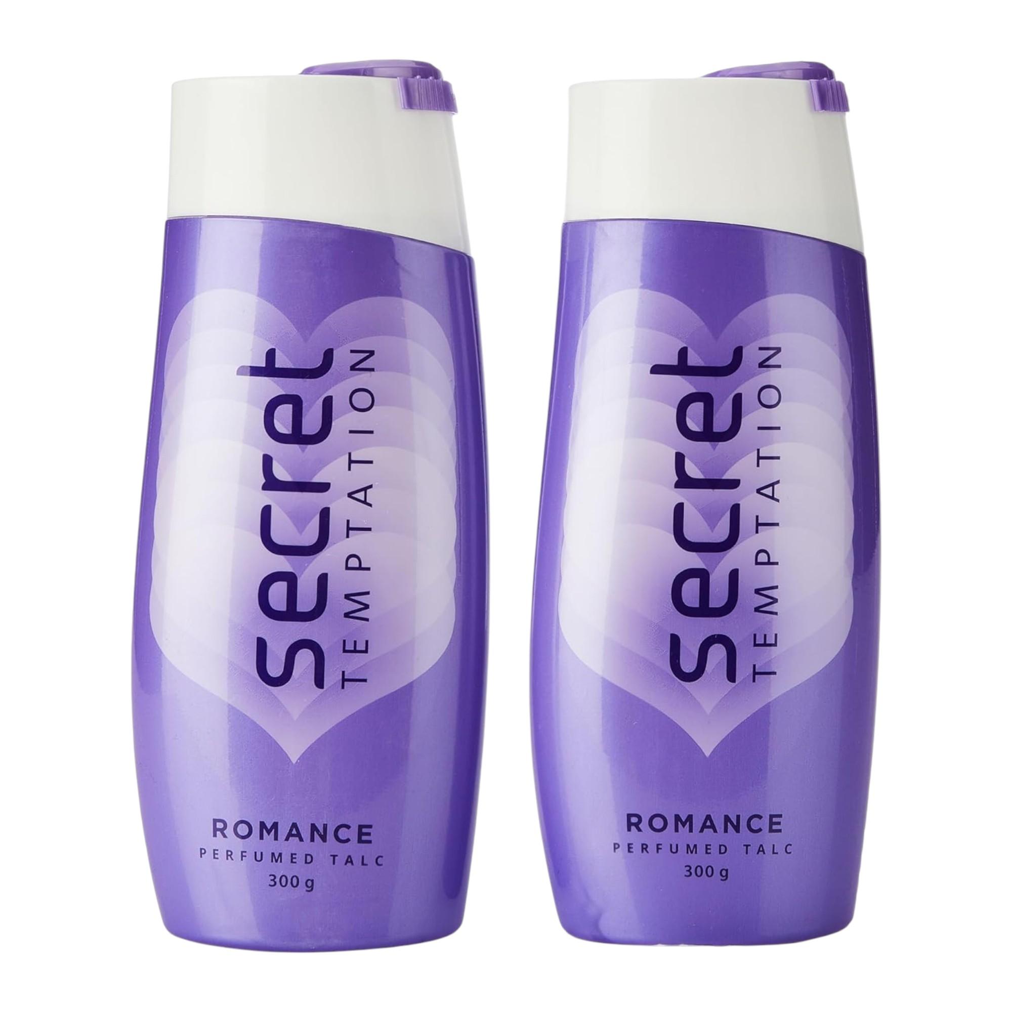 

Secret Temptation Romance Talcum Powder for Women 2 Pack 300gm Each Long-Lasting Floral Freshness