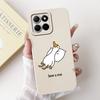 For Huawei Honor X8 4G 5G X8a X8b Phone Case Soft Liquid Silicone Bumper HonorX8 X 8 Anti-knock Cute Panda Astronaut Cover Capa