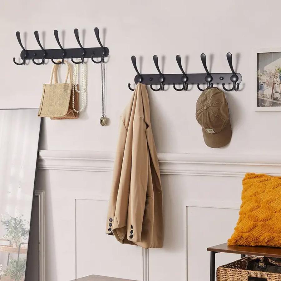 Home Entrance Clothes Hook Hanging Hanger, Strong Adhesive Clothes and Hat Hanging Hook Behind The Door