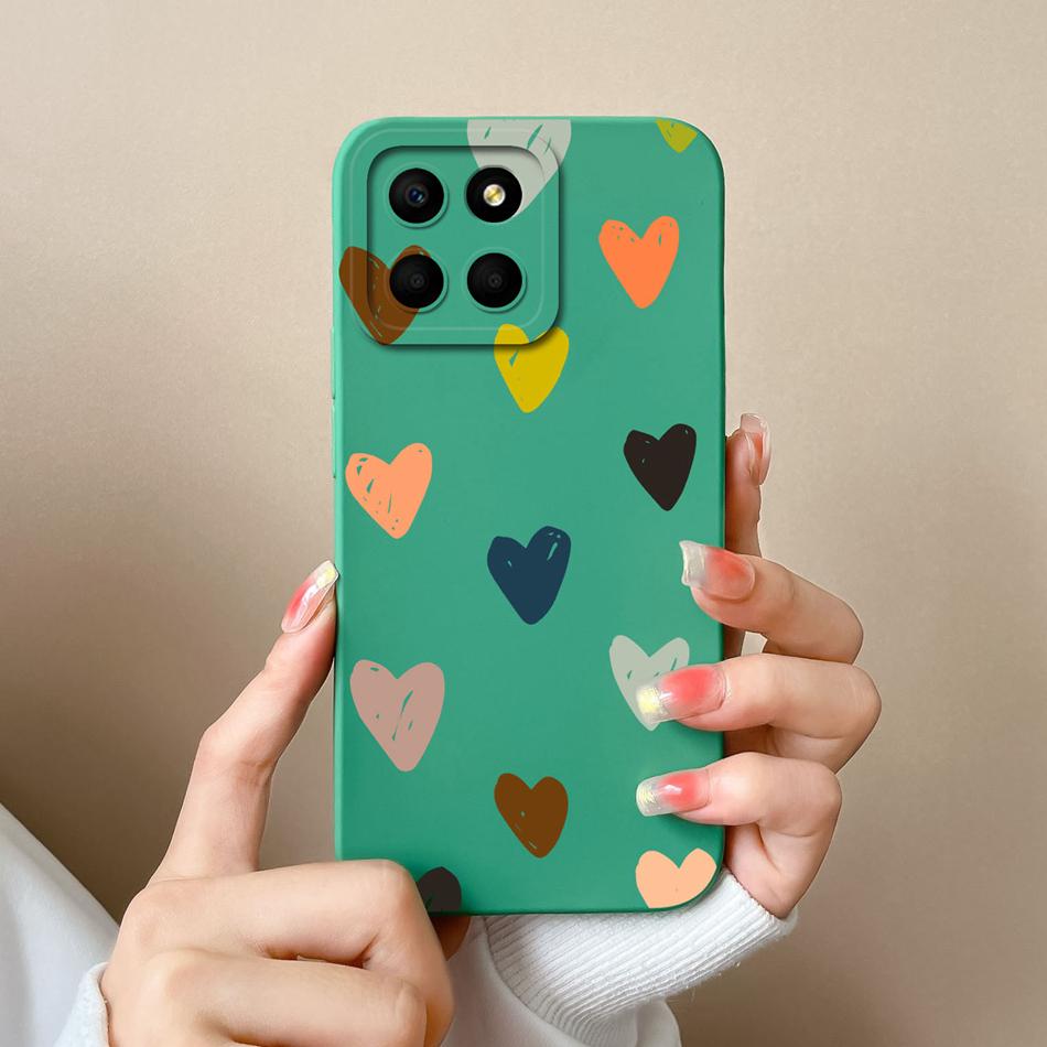 For Huawei Honor X6 X6S X6A Plus Phone Case Butterfly Heart Liquid Silicone Camera Protection Back Cover For Honor X 6 Funda